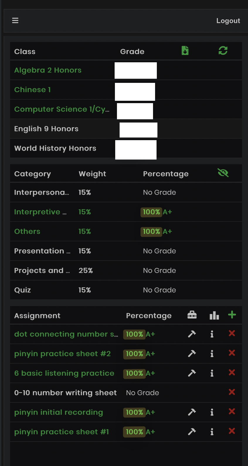 Better grade viewer